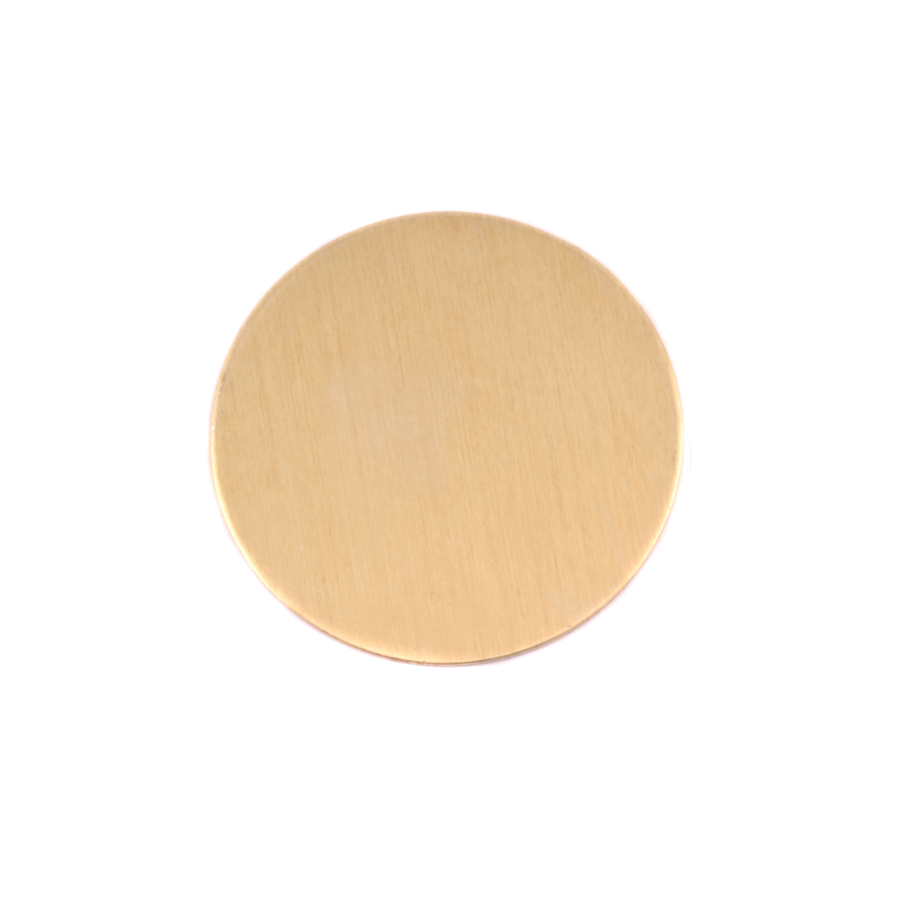Metal Stamping Blanks Brass Round, Disc, Circle, 19mm (.75"), 24g, Pack of 5